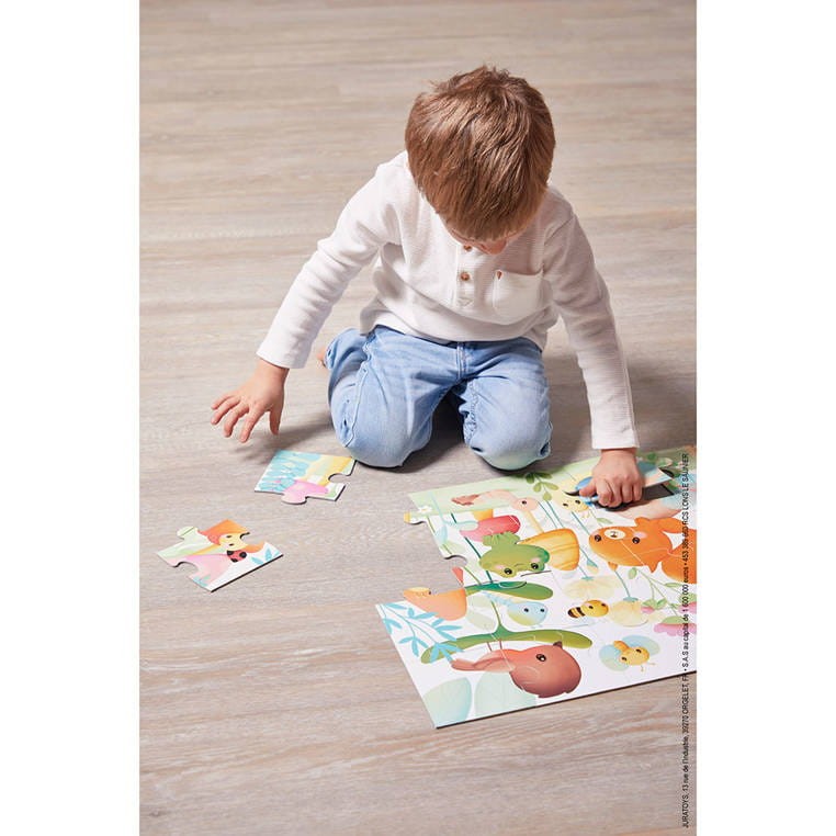 Puzzle w walizce Przyjaciele z ogródka 20 elementów 2+ Janod