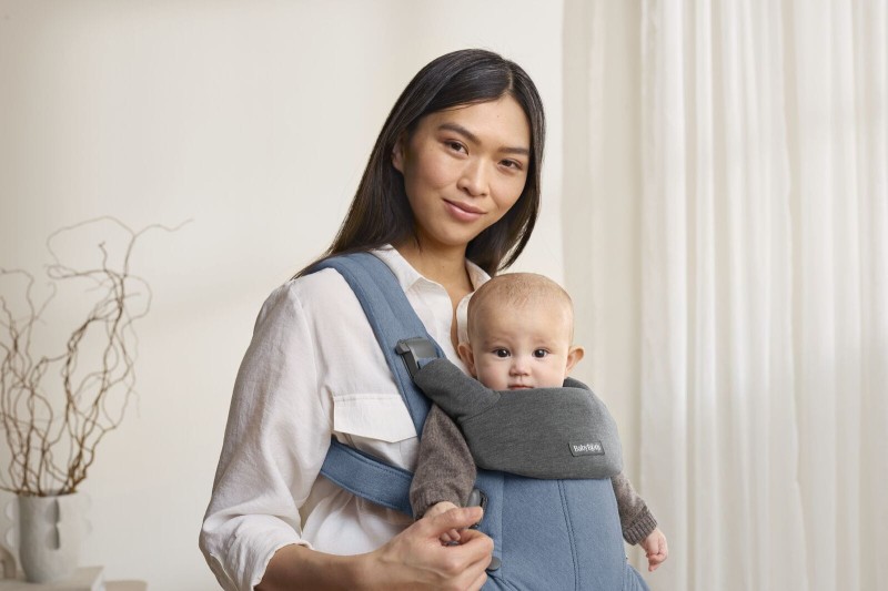 BABYBJORN - nosidełko Harmony, Woven Niebieski melanż