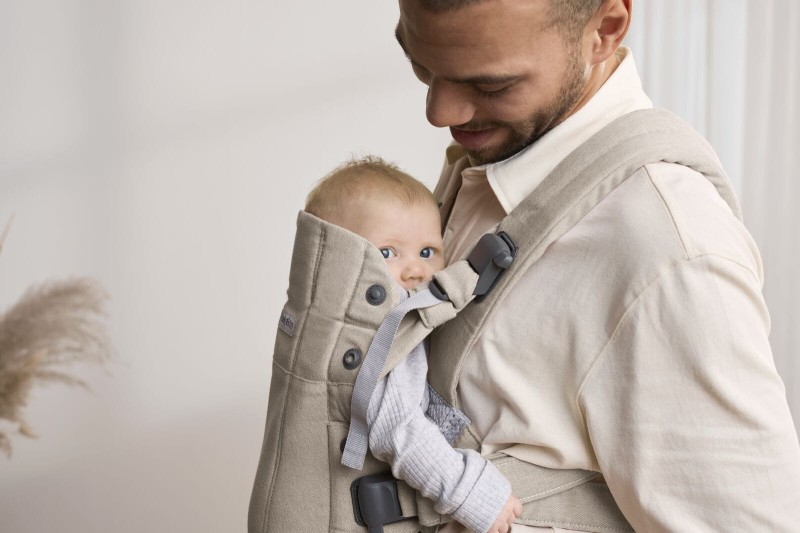 BABYBJORN - nosidełko Harmony, Woven Jasny Beż melanż