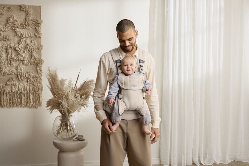 BABYBJORN - nosidełko Harmony, Woven Jasny Beż melanż
