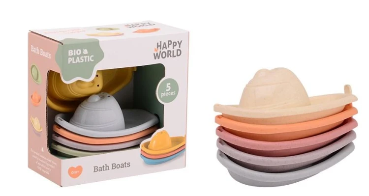 Łódki do kąpieli BIOplastik 5 sztuk 0m+ Happy World