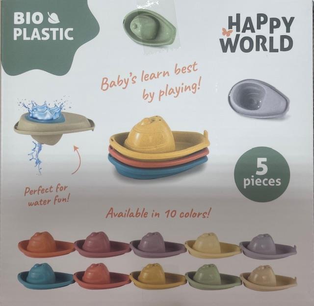 Łódki do kąpieli BIOplastik 5 sztuk 0m+ Happy World