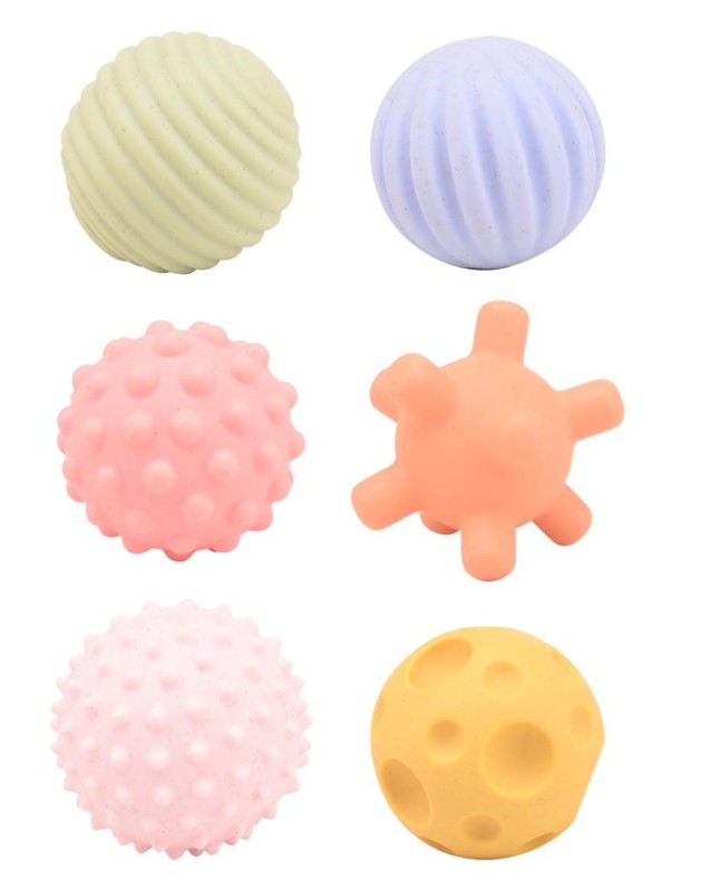Kulki sensoryczne BIOplastik 6 szt 0 m+ Happy Word