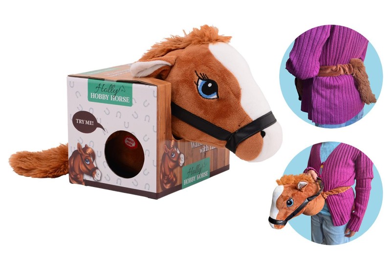 Koń na pasku z ogonem brown Holly Hobby Horse