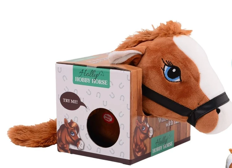 Koń na pasku z ogonem brown Holly Hobby Horse