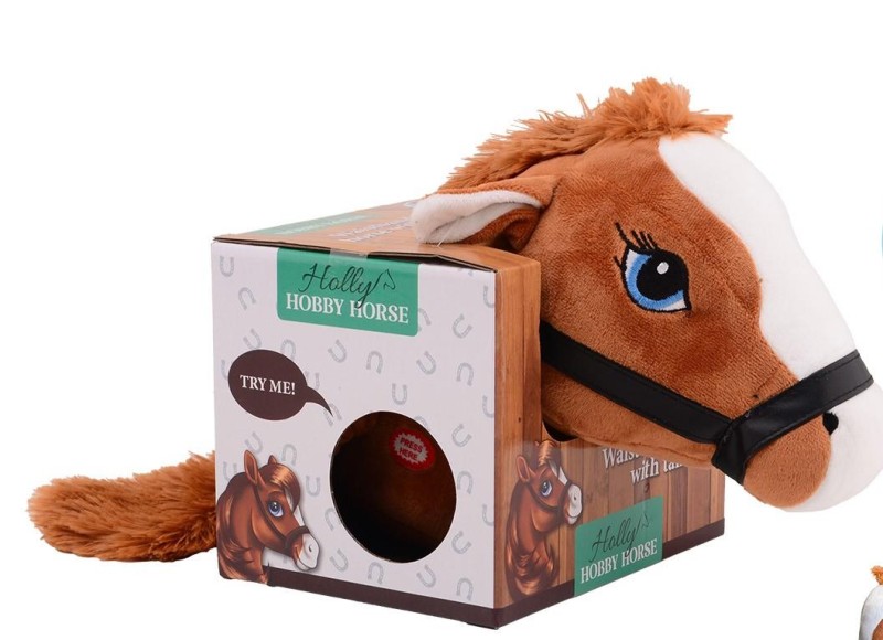 Koń na pasku z ogonem brown Holly Hobby Horse