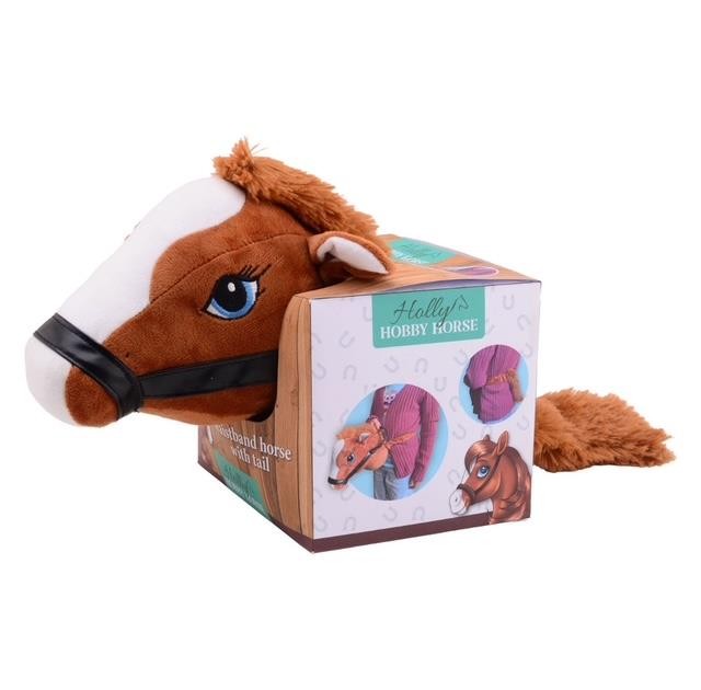 Koń na pasku z ogonem brown Holly Hobby Horse