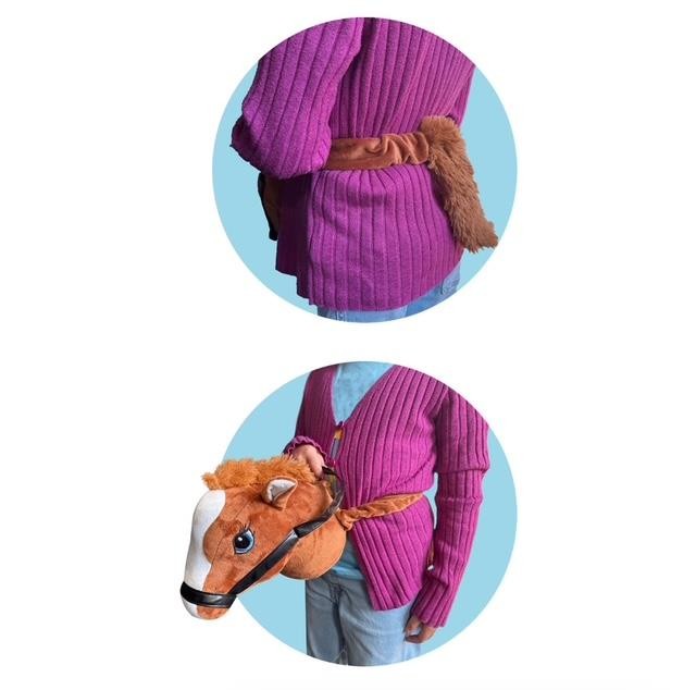 Koń na pasku z ogonem beige Holly Hobby Horse