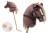Koń DELUXE na kiju 80cm brown Holly Hobby Horse