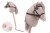 Koń DELUXE na kiju 80cm beige Holly Hobby Horse