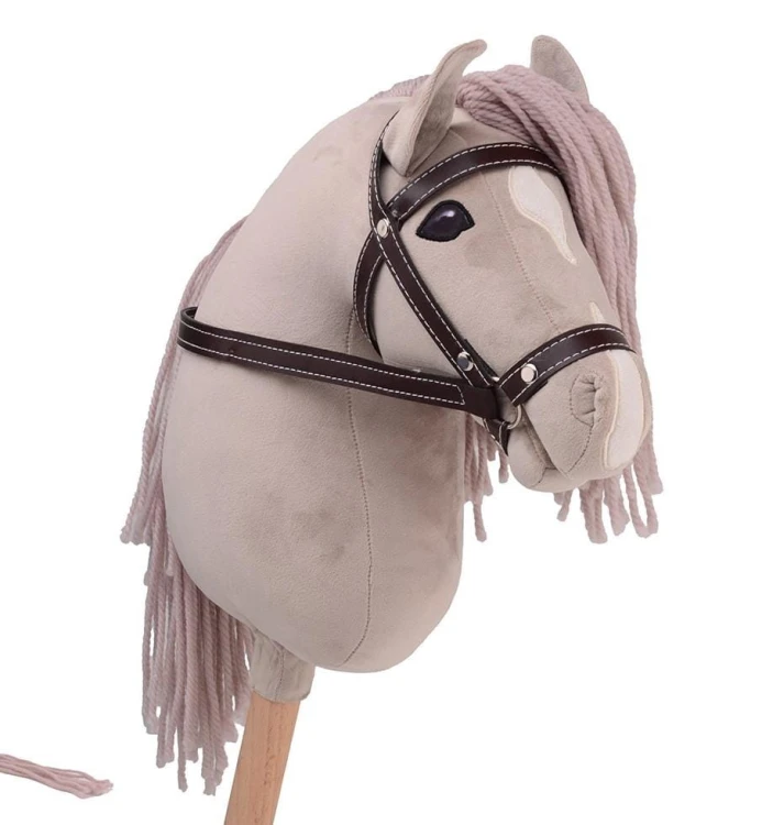 Koń DELUXE na kiju 80cm beige Holly Hobby Horse