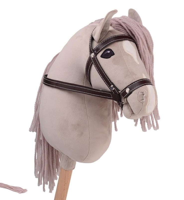 Koń DELUXE na kiju 80cm beige Holly Hobby Horse