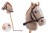 Koń LUX na kiju dźwięk 80cm Taupe Holly Hobby Horse