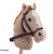 Koń LUX na kiju dźwięk 80cm Taupe Holly Hobby Horse