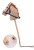 Koń LUX na kiju dźwięk 80cm Taupe Holly Hobby Horse