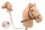 Koń LUX na kiju dźwięk 80cm Beige Holly Hobby Horse
