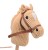 Koń LUX na kiju dźwięk 80cm Beige Holly Hobby Horse