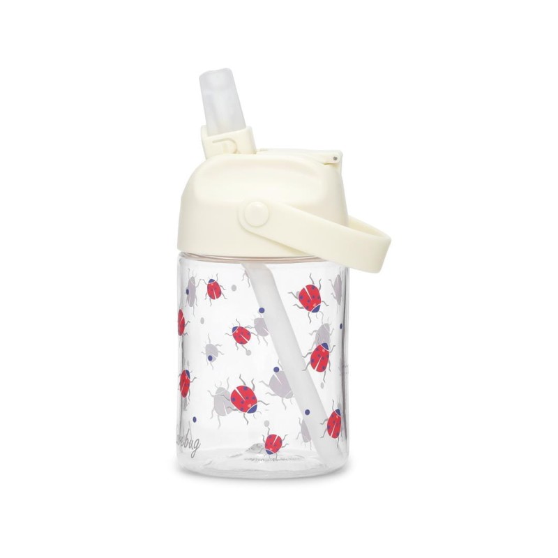 Butelka do picia Tritan LADYBUG 350 ml ze słomką Vanilla Copenhagen