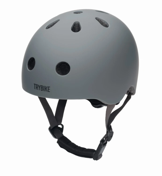 Kask dziecięcy na rower rolki deskorolkę hulajnogę szary XS Trybike