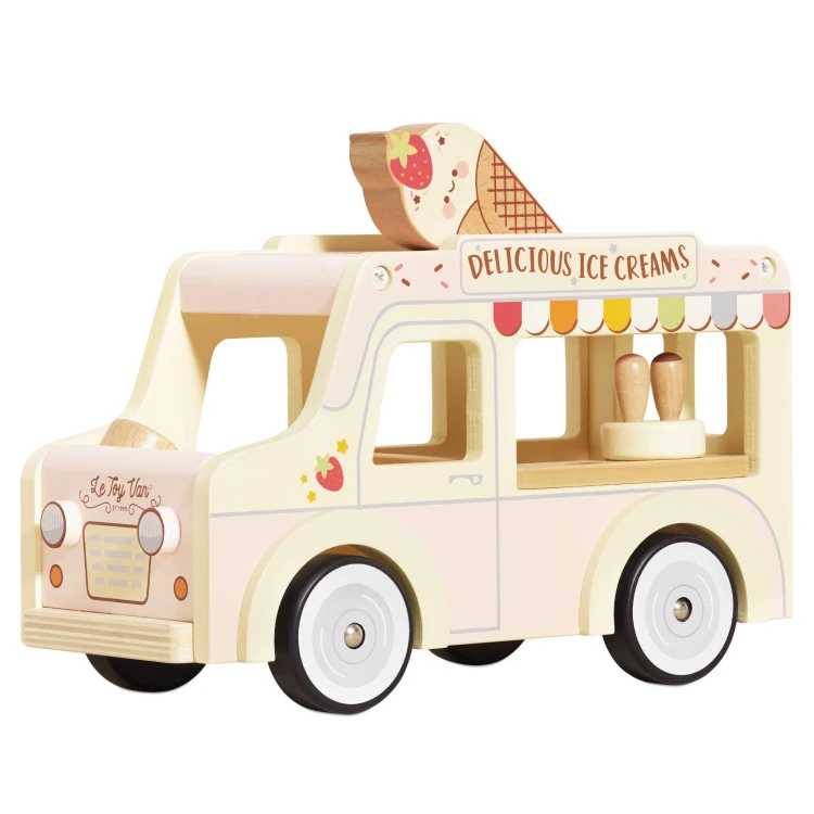Drewniany samochód retro lodziarnia Dolly zabawka dla dzieci Le Toy Van