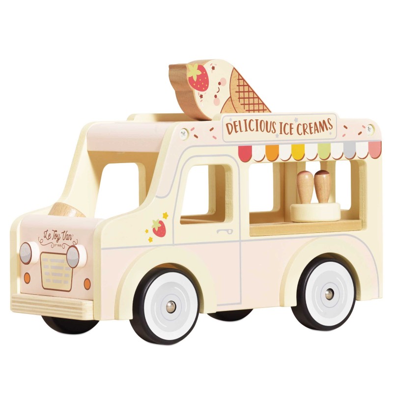 Drewniany samochód retro lodziarnia Dolly zabawka dla dzieci Le Toy Van