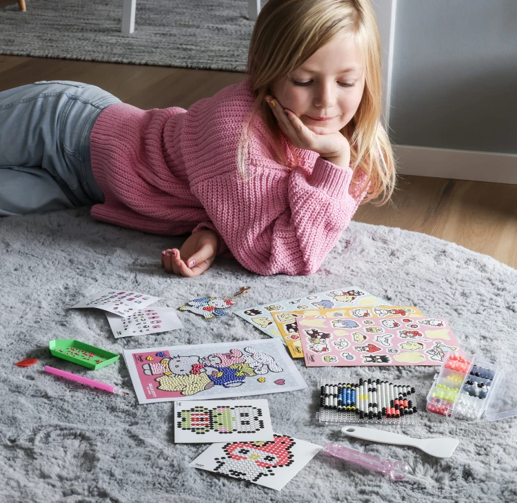 Maluj diamentami po numerach kreatywna zabawka breloczek dzieci Hello Kitty