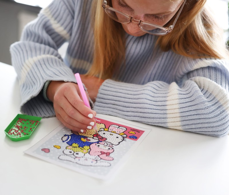 Maluj diamentami po numerach kreatywna zabawka dla dzieci obraz Hello Kitty MICKI