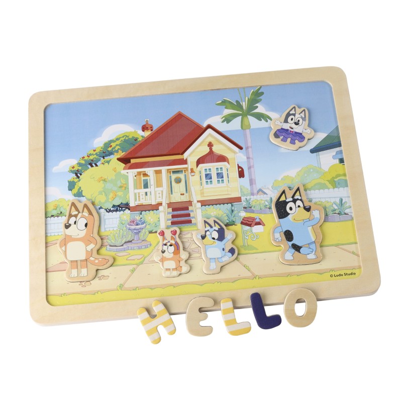 Dwustronna magnetyczna tablica literki i obrazki edukacyjna zabawka Bluey MICKI