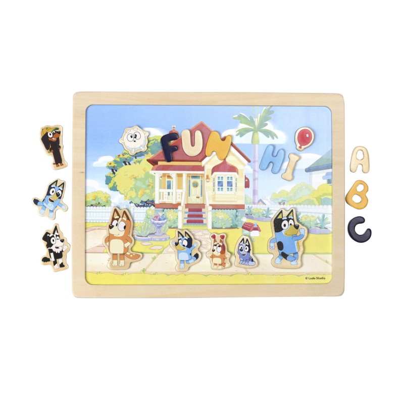 Dwustronna magnetyczna tablica literki i obrazki edukacyjna zabawka Bluey MICKI