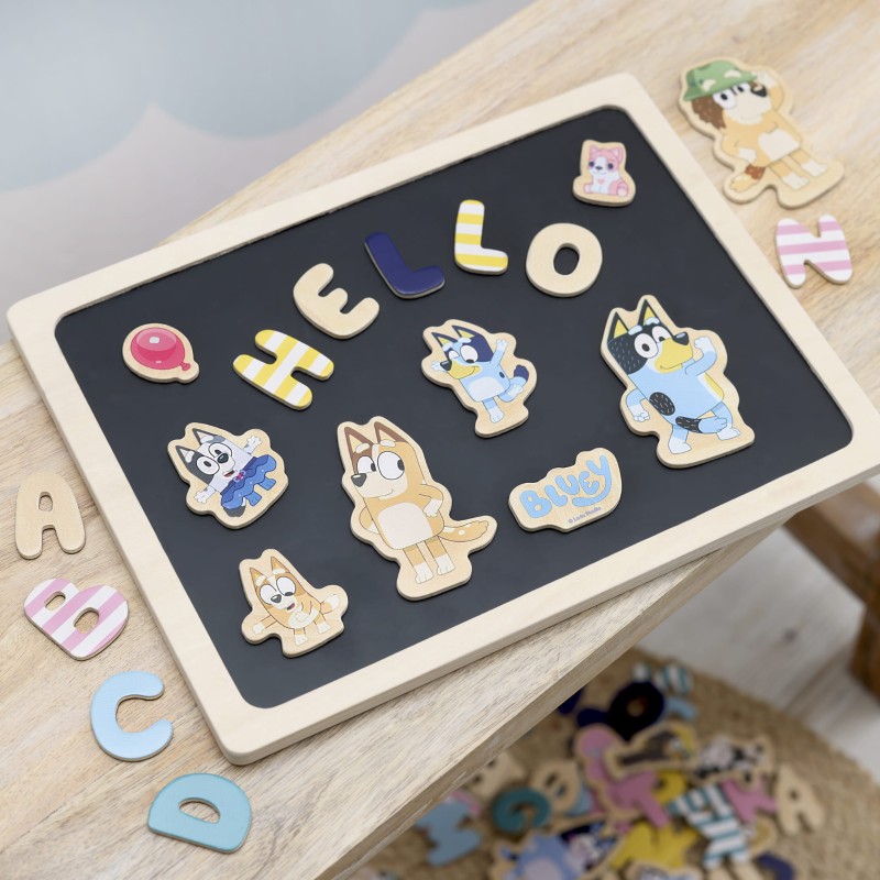 Dwustronna magnetyczna tablica literki i obrazki edukacyjna zabawka Bluey MICKI