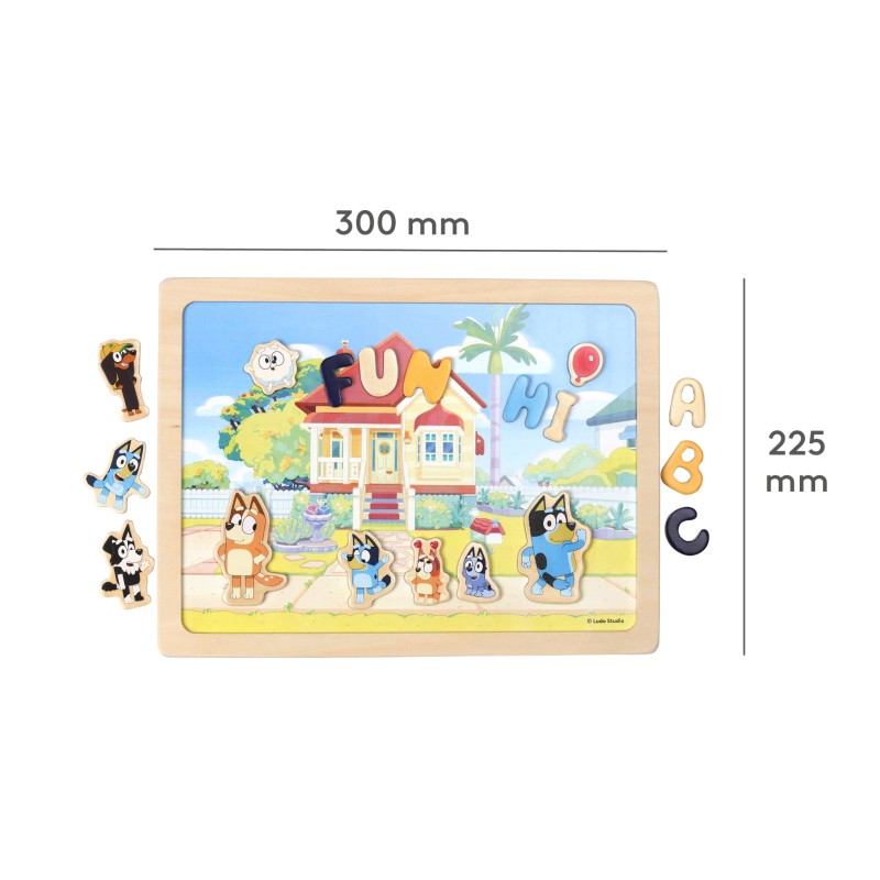 Dwustronna magnetyczna tablica literki i obrazki edukacyjna zabawka Bluey MICKI
