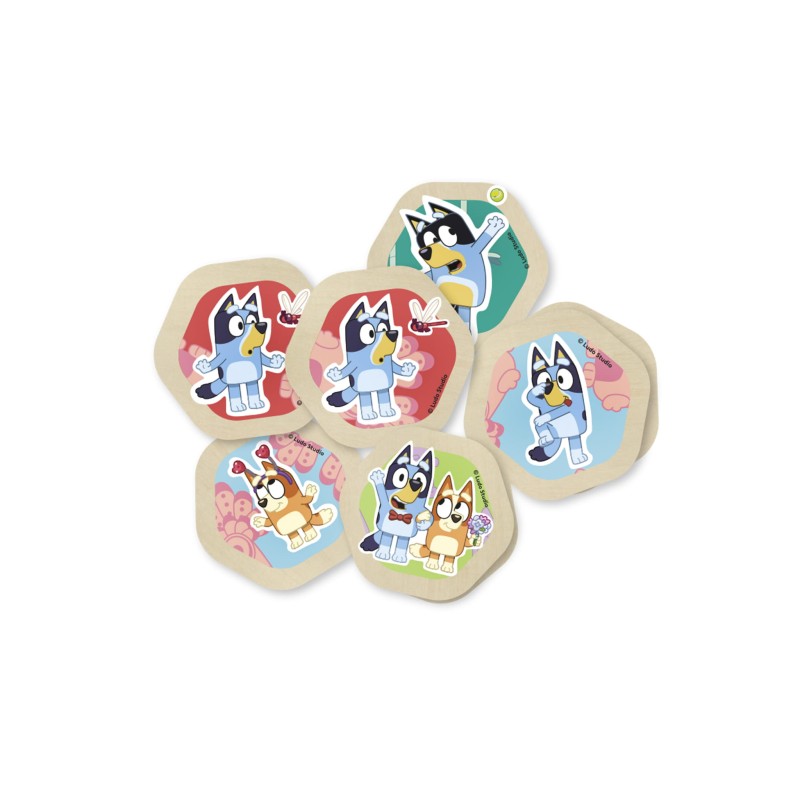 Drewniana gra edukacyjna memory zabawka dla dzieci zestaw gry Bluey MICKI