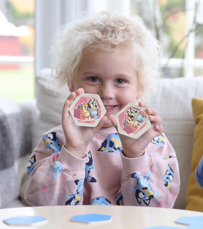 Drewniana gra edukacyjna memory zabawka dla dzieci zestaw gry Bluey MICKI