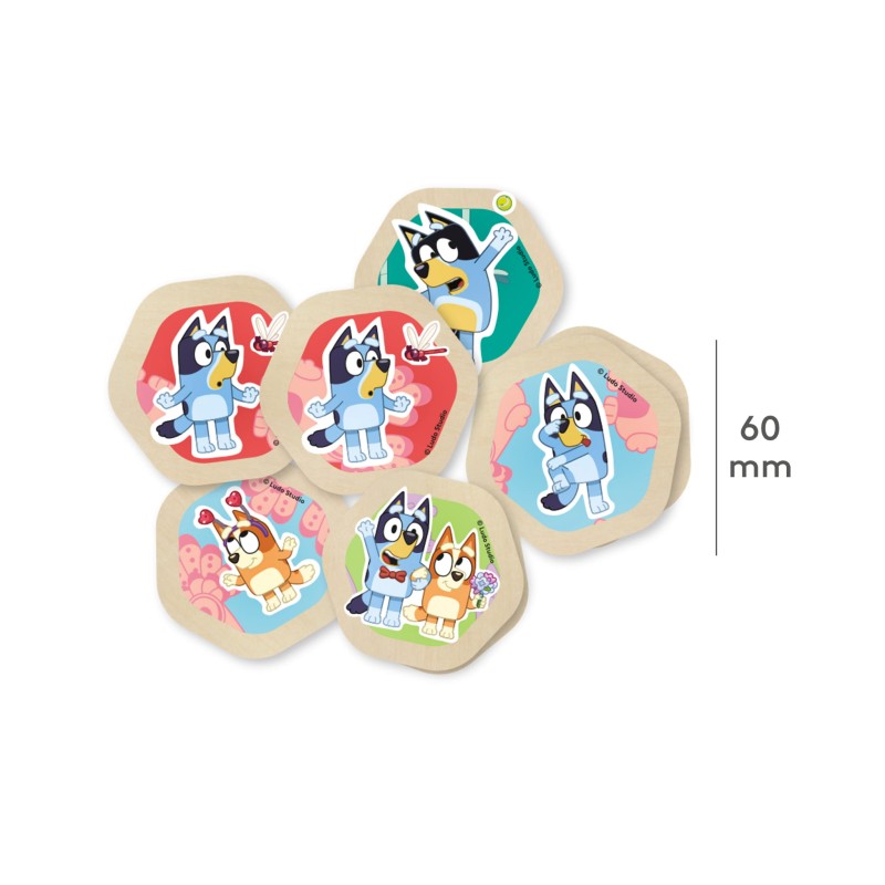 Drewniana gra edukacyjna memory zabawka dla dzieci zestaw gry Bluey MICKI