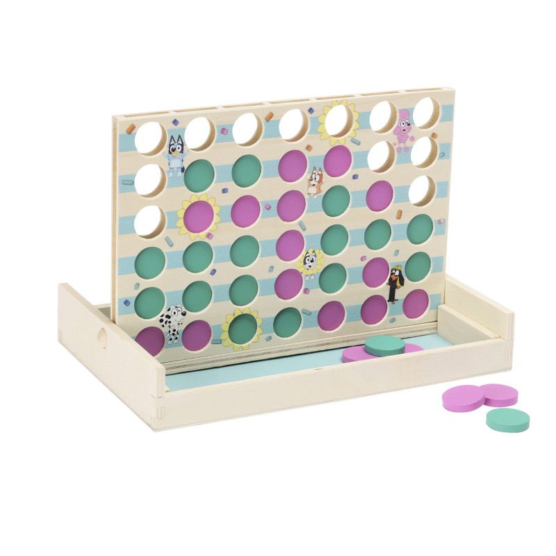 Drewniana gra edukacyjna 4 Cztery W Rzędzie zabawka dla dzieci gry Bluey MICKI