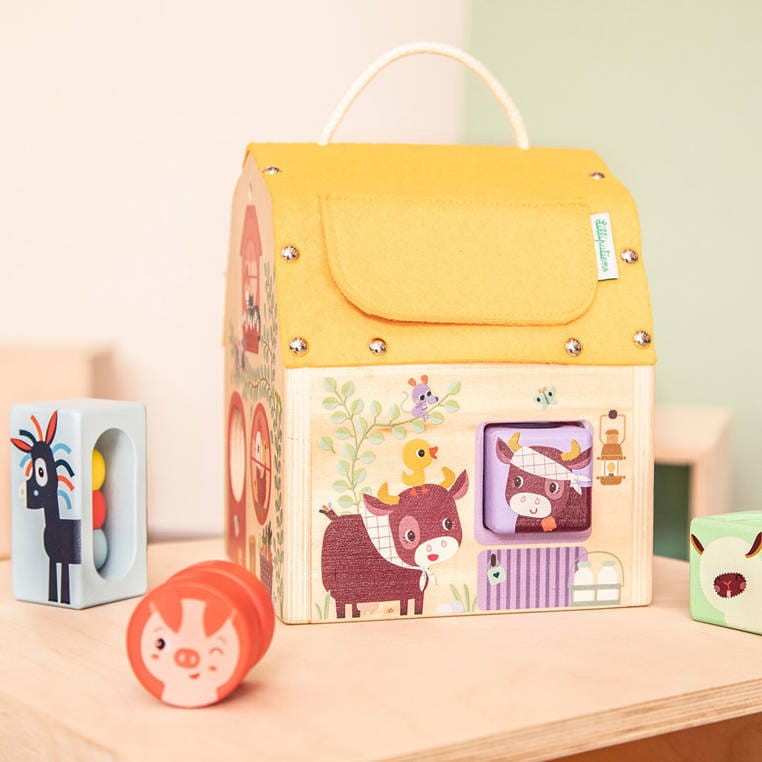 Drewniany domek dźwiękowy Farma 12 m+ Lilliputiens
