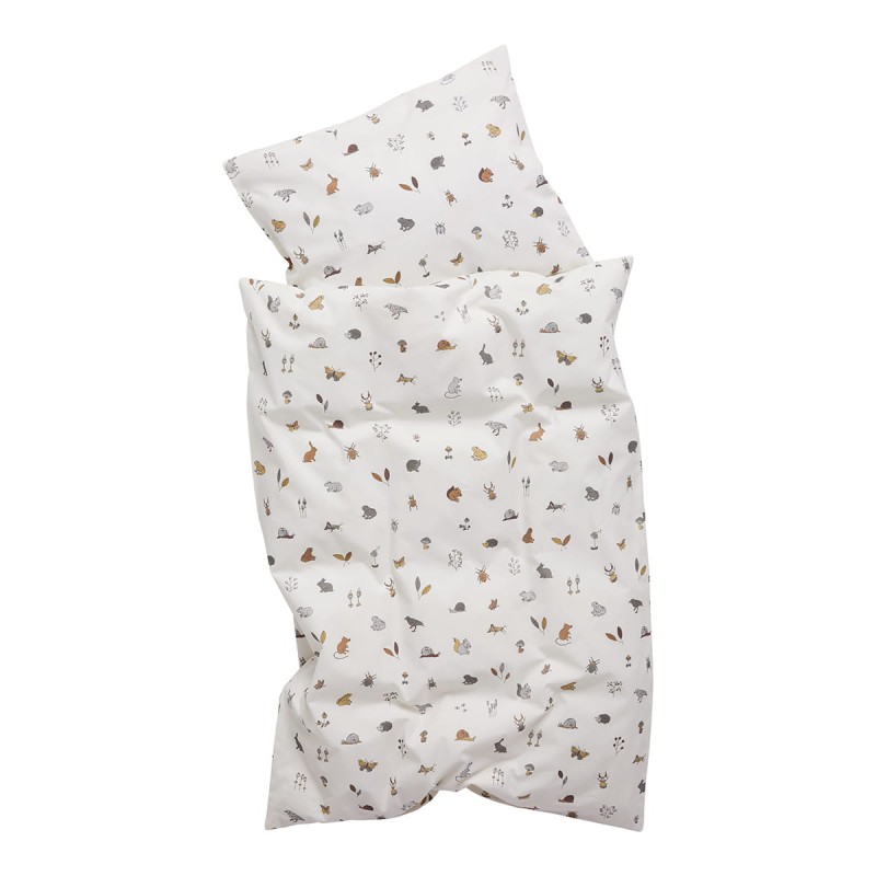 LEANDER - pościel niemowlęca Forest, Organic Cotton, 70x100 cm, Cappuccino