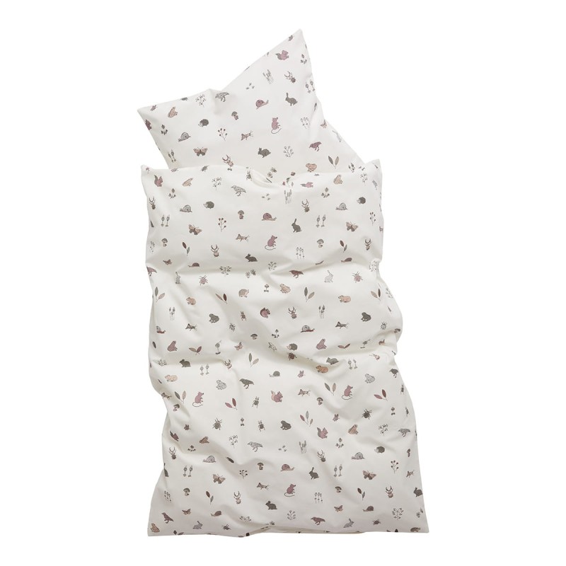 LEANDER - pościel niemowlęca Forest, Organic Cotton, 70x100 cm, Dusty Rose