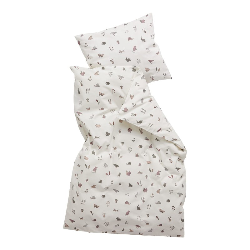 LEANDER - pościel niemowlęca Forest, Organic Cotton, 70x100 cm, Dusty Rose