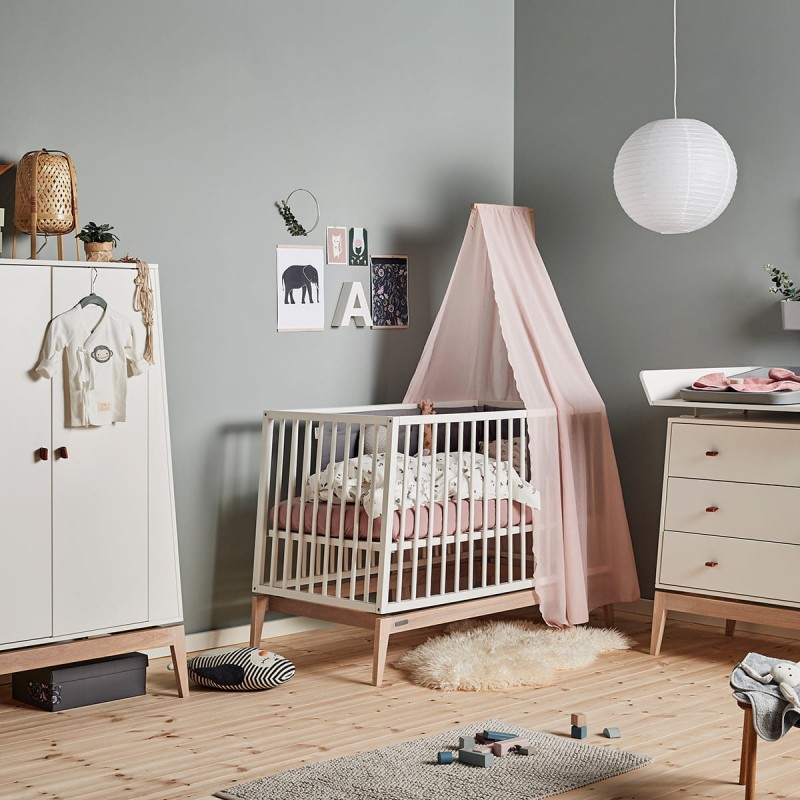 LEANDER - pościel niemowlęca Forest, Organic Cotton, 70x100 cm, Dusty Rose