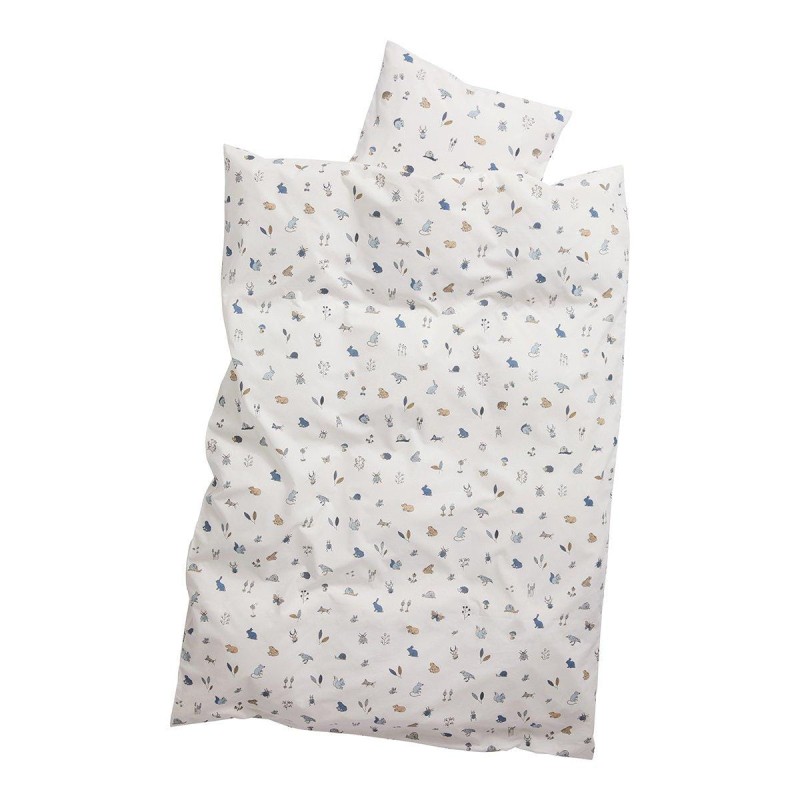 LEANDER - pościel dziecięca Forest, Organic Cotton, 100x140 cm, Dusty blue