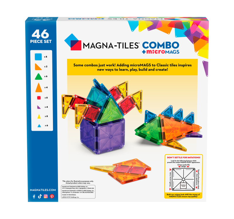 Klocki Magnetyczne COMBO microMAGS 46 el. MAGNA-TILES