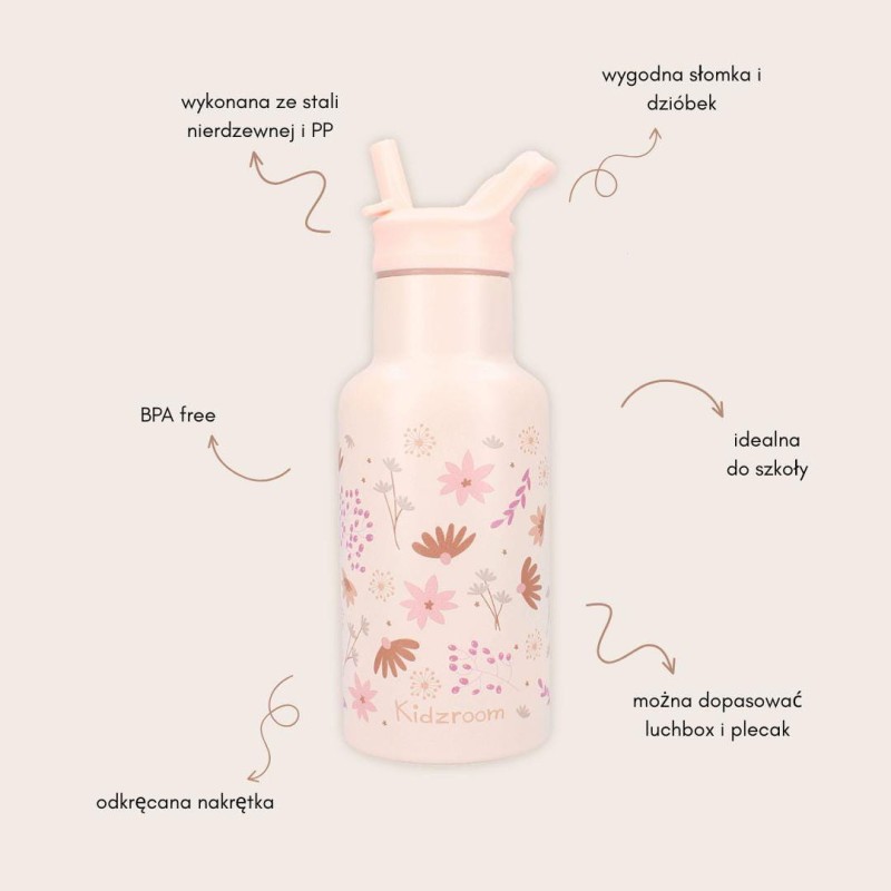 Butelka bidon 350 ml Memories Flowers KIDZROOM