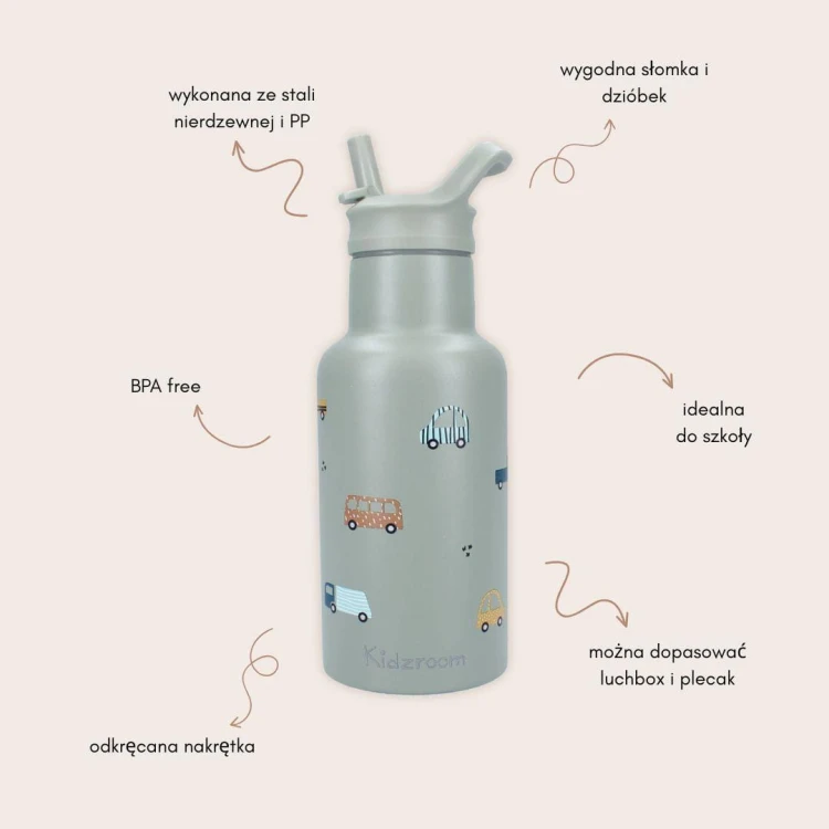 Butelka bidon 350 ml Sweet Cars KIDZROOM