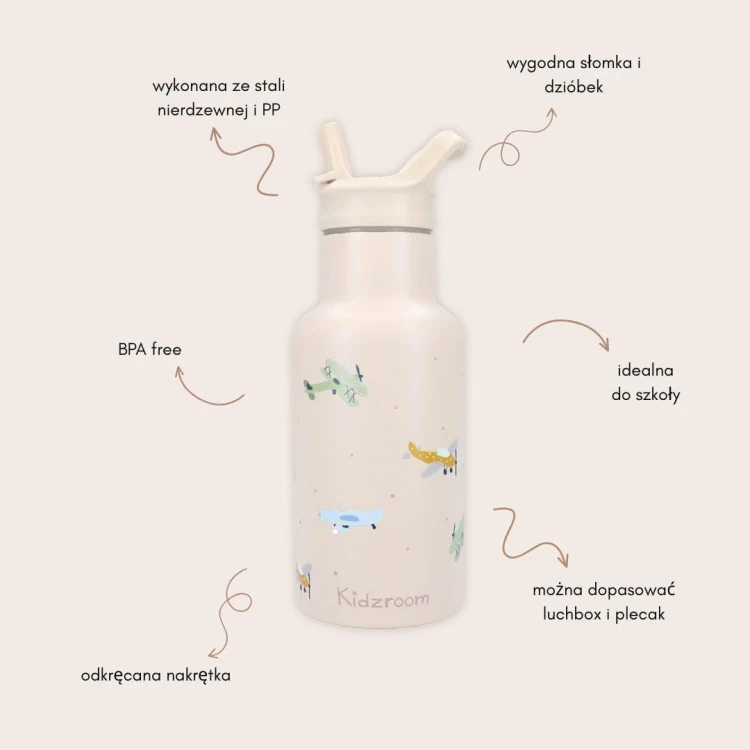 Butelka bidon 350 ml Small Aeroplane KIDZROOM