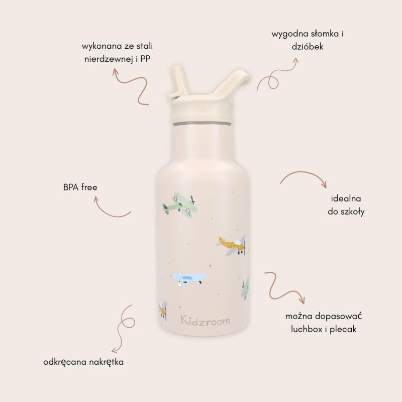 Butelka bidon 350 ml Small Aeroplane KIDZROOM