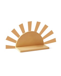 Półka okrągła z naklejkami promienami mustard STAR Kid's Concept