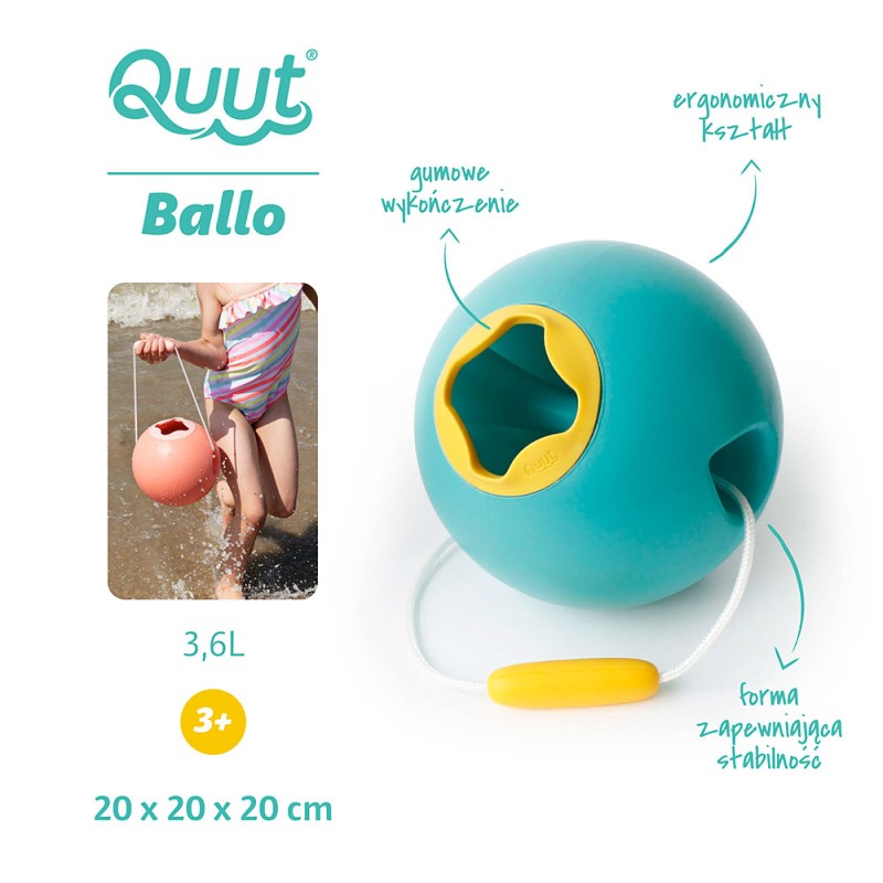 Wiaderko wielofunkcyjne Ballo Lagoon Green Quut