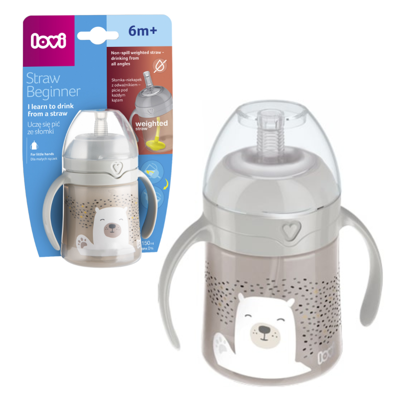 Pierwszy kubek ze słomką Straw Beginner 150 ml Bear Lovi