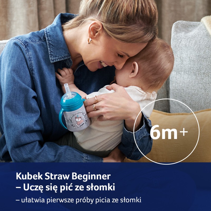 Pierwszy kubek ze słomką Straw Beginner 150 ml Bear Lovi